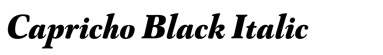 Capricho Black Italic